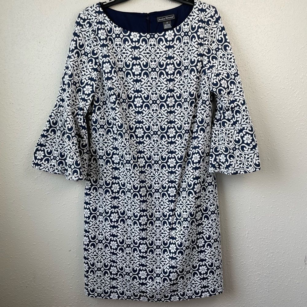 Jessica Howard Bell Sleeved Dress Size 14